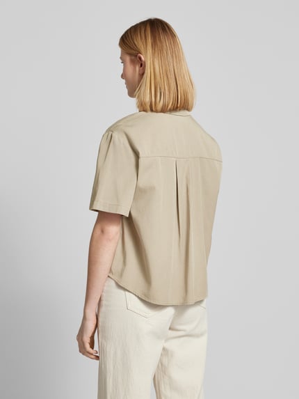 Jake*s Casual Bluzka o kroju regular fit z listwą guzikową na całej długości Ziemisty brązowy 5
