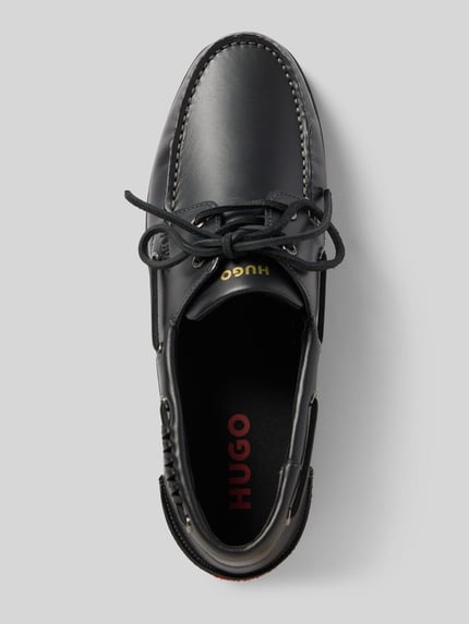 HUGO Loafer aus echtem Leder Modell 'DARCY_BOAT_IT' Black 3