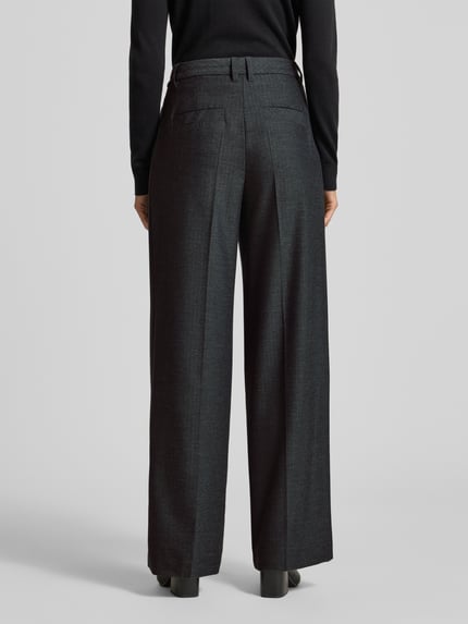 Marc Cain Wide Fit Hose mit gelegten Falten Anthrazit Melange 5