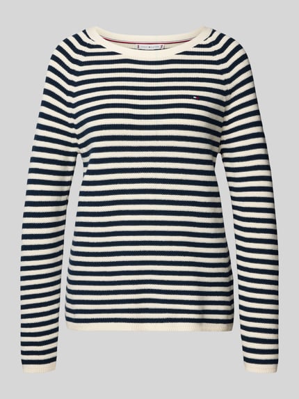 Tommy Hilfiger Regular Fit Pullover aus reiner Baumwolle Dunkelblau 2