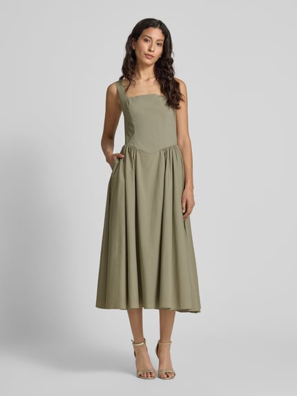 Jake*s Cocktail Cocktailkleid mit Karree-Ausschnitt Khaki 4