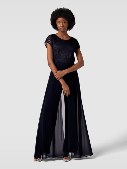 Vera Mont Jumpsuit met kant Marineblauw - 4