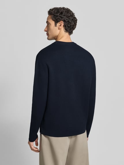 Selected Pullover mit Feinstrickstruktur Marine 5