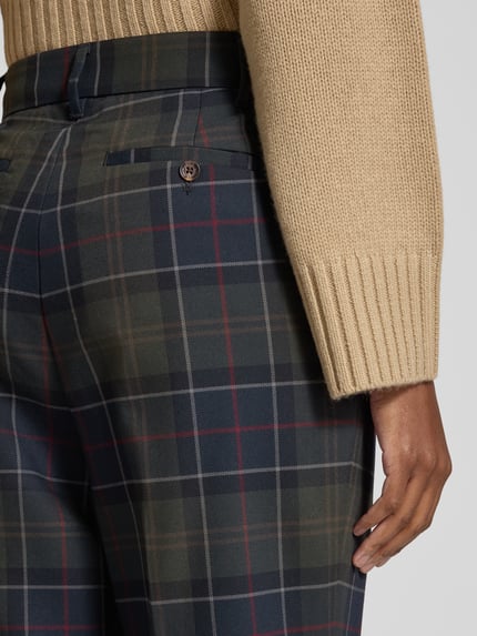 Barbour Regular Fit Bundfaltenhose mit Bügelfalten Marine 3