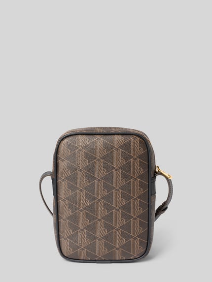 Lacoste Umhängetasche mit Logo-Print Modell 'Blend Vertical Camera Bag' Mittelbraun 4