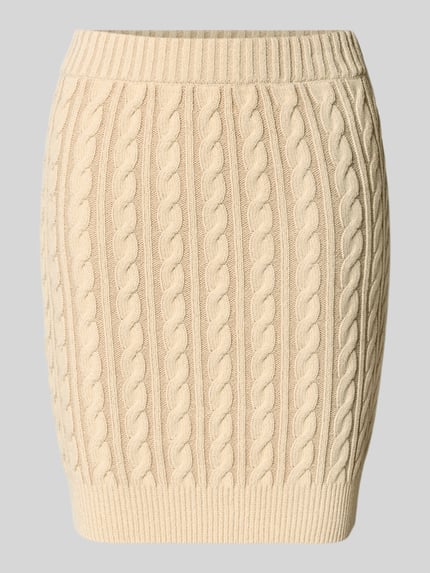 Knielange rok met ribboorden, model 'GISELLE' Shop The Look MANNEQUINE