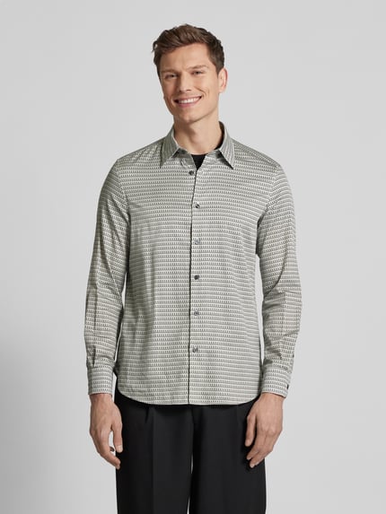 Emporio Armani Regular Fit Freizeithemd mit Kentkragen Lind 4