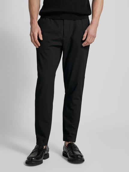 MCNEAL Tapered Fit Stoffhose mit Tunnelzug Black 4