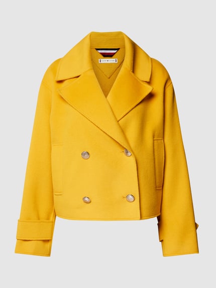 Tommy Hilfiger Jack met mouwtrensjes, model 'SHORT PEAC' Geel - 2