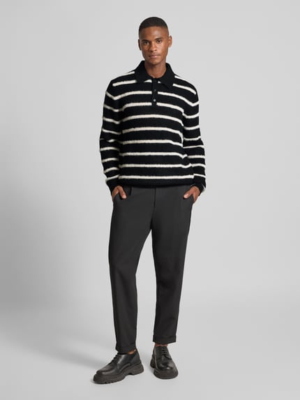 MCNEAL Strickpullover mit Kentkragen Black 1