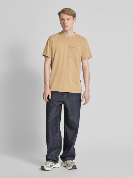 G-Star RAW T-shirt met borstzak Beige - 1