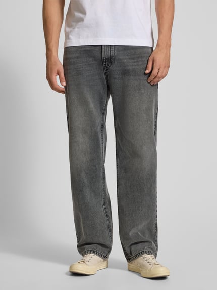 REVIEW Baggy Fit Jeans im 5-Pocket-Design Dunkelgrau 4