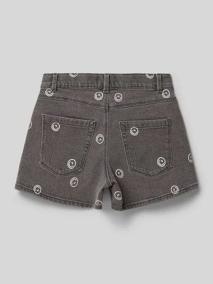 ONLY regular fit korte jeans van katoenmix model 'BLAIR' Lichtgrijs gemêleerd - 3