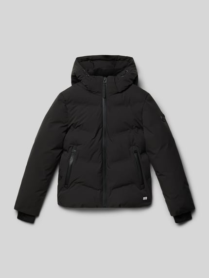 Cars Jeans Gewatteerd jack met capuchon, model 'LOZZO' Zwart - 1