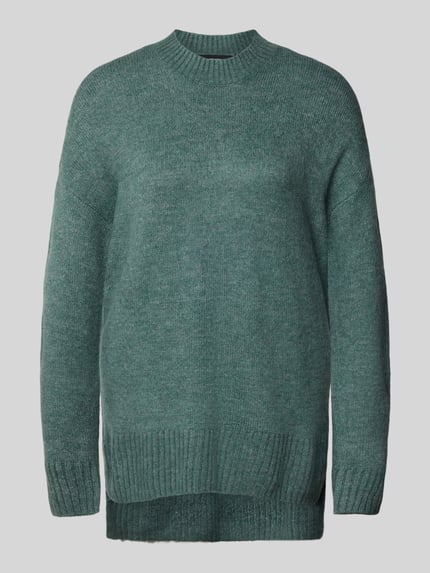 VERO MODA Oversized Strickpullover mit Mock Neck Modell 'LEFILE' Schilf Melange 2