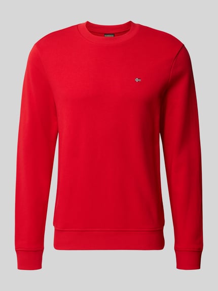Napapijri Bluza z wyhaftowanym logo model 'BALIS' Czerwony 1