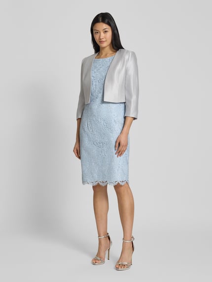 Christian Berg Cocktail Knielanges Cocktailkleid mit Viskose-Anteil Hellblau 1