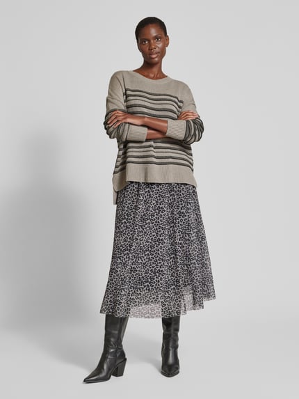Smith and Soul Oversized Strickpullover mit Kaschmir-Anteil Taupe 1