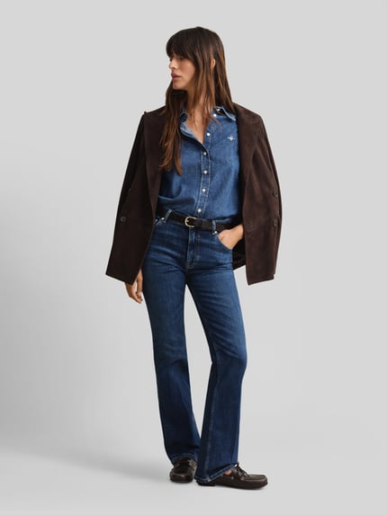GANT Relaxed Fit Jeansbluse aus reiner Baumwolle Jeansblau 1