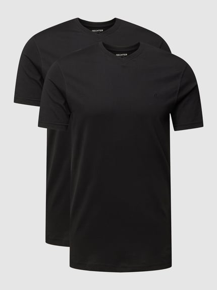 HECHTER PARIS T-Shirt mit V-Ausschnitt Black 2