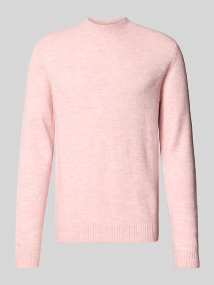 MCNEAL Regular Fit Strickpullover mit gerippten Abschlüssen Pink Melange 1