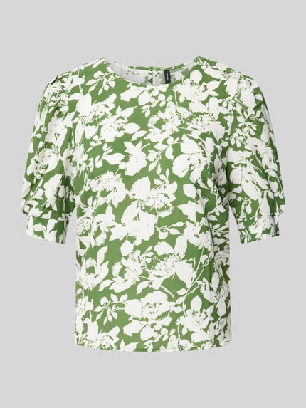 VERO MODA Bluse mit floralem Muster Modell 'FREJ' Oliv 2