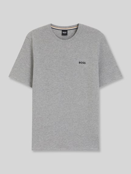 BOSS Regular Fit T-Shirt aus Baumwoll-Mix Mittelgrau 2
