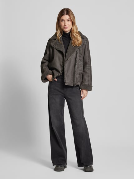 mbyM Jack in leerlook, model 'Sherlice' Antraciet - 1
