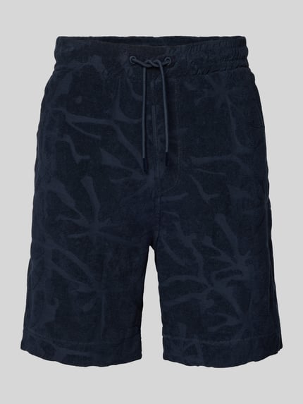 BOSS Orange Regular Fit Sweatshorts aus Baumwoll-Mix Modell 'SE_FLOWER' Marine 2