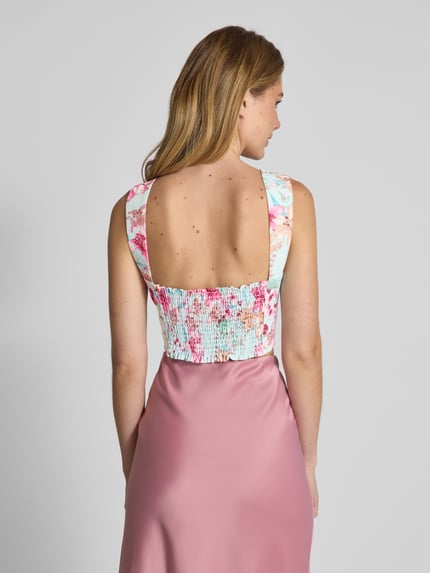 ADLYSH Kort blouseshirt met smokdetails aan de achterkant Mintgroen - 5