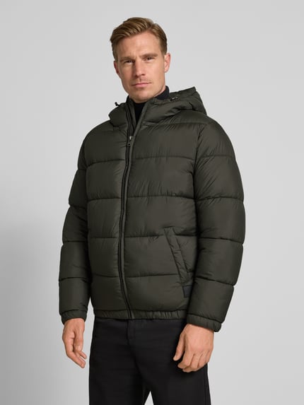 MCNEAL Puffer Jacket mit Kapuze und Eingrifftaschen Oliv 4