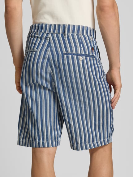 BLKVIS Regular Fit Bermudas mit Bundfalten Offwhite 3