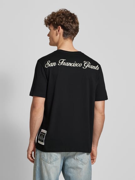 Champion T-shirt z detalem z logo Czarny 5