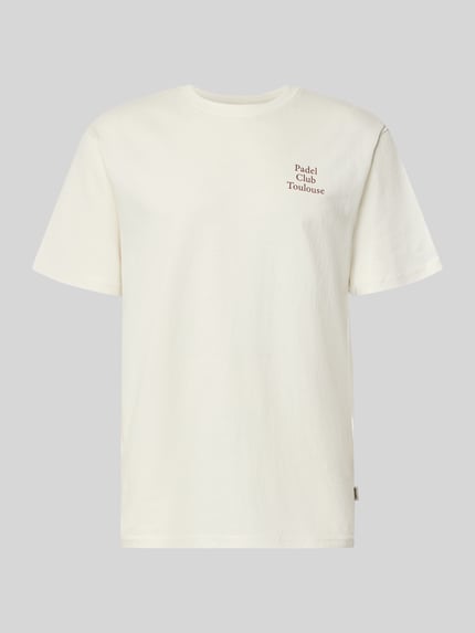 relaxed fit T-shirt van puur katoen model 'CAP' Shop The Look MANNEQUINE