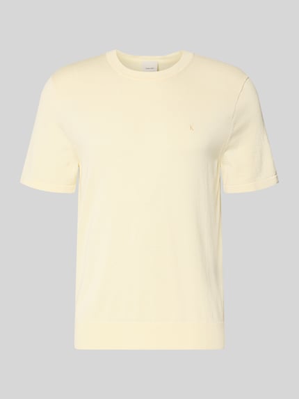 CK Calvin Klein Regular Fit T-Shirt aus reiner Baumwolle Hellgelb 2