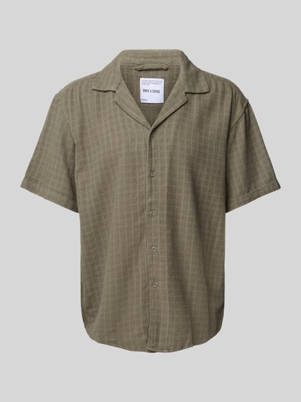 ONLY & SONS Vrijetijdsoverhemd met reverskraag, model 'LATHAM' Olijfgroen - 2
