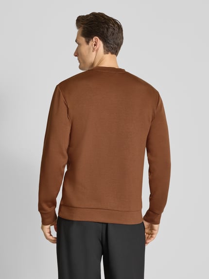 Selected Bluza o kroju regular fit z mieszanki wiskozy model ‘EMANUEL’ Ciemnopomarańczowy 5