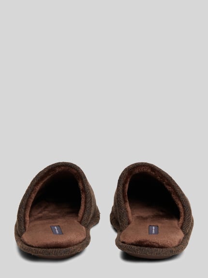 Tommy Hilfiger Hausschuh mit weichem Fleecefutter Mittelbraun 5