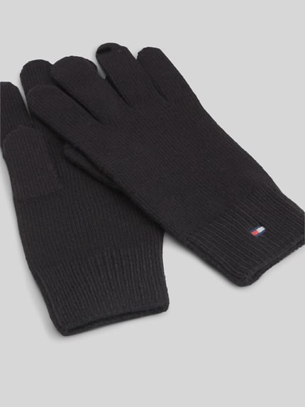 Tommy Hilfiger Handschuhe aus Baumwoll-Mix mit Woll-Anteil Black 3