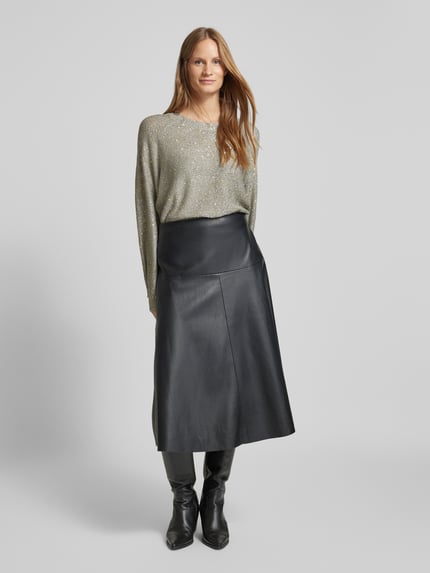 VERO MODA Regular fit gebreide pullover met pailletten, model 'LEILANI' Zilver gemêleerd - 1