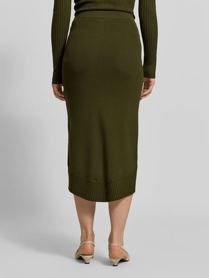 Victoria Beckham Midirock aus Woll-Mix Dunkelgruen 5