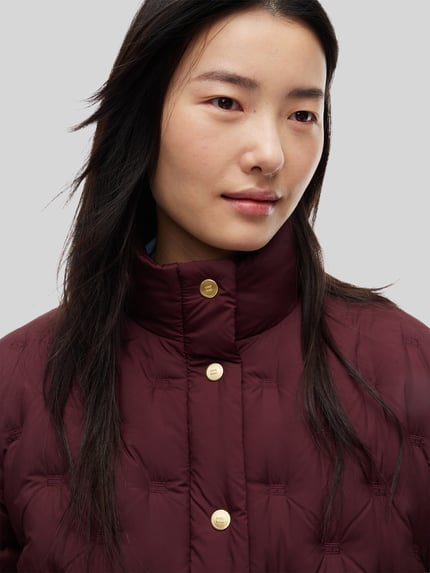 Tommy Hilfiger Regular Fit Daunenjacke mit Logo-Stitching Dunkelrot 3