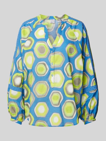 Emily Van den Bergh Bluse mit Allover-Print Blau 2