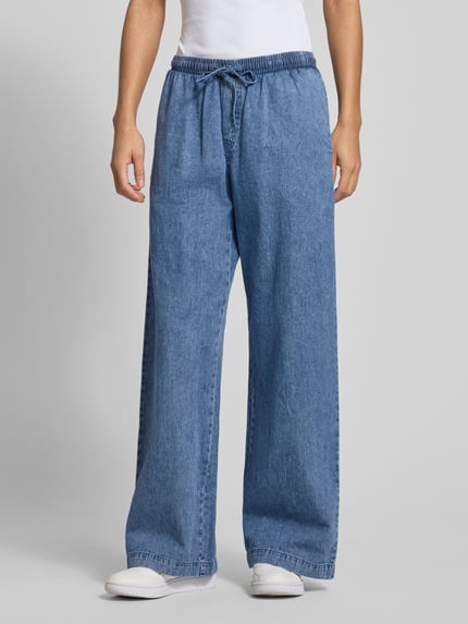 NOISY MAY® Wide Fit Jeans mit elastischem Bund Modell 'Enza' Jeansblau 4