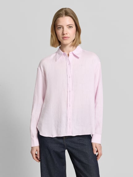 Tommy Hilfiger Oversize blouse van puur linnen Roze - 4