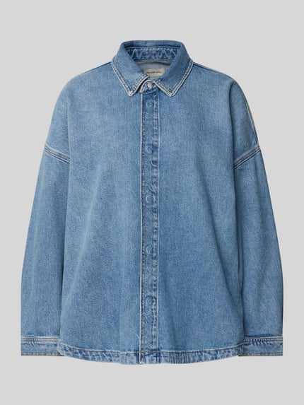 Jeansbluse mit Hemdblusenkragen Shop The Look MANNEQUINE