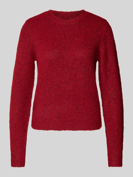 VERO MODA Regular Fit Pullover mit Woll-Anteil Modell 'NOVAH' Bordeaux 2