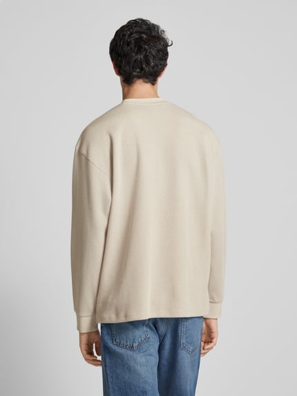 HUGO Blue Strickpullover mit Stehkragen Offwhite 5