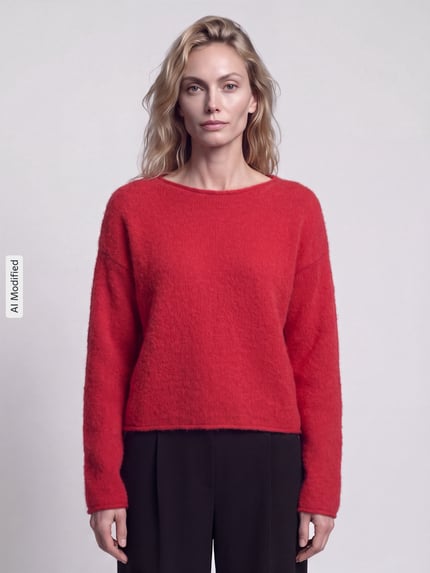 BOSS Orange sweter z dzianiny o kroju regular fit z mieszanki wełny z alpaki z dodatkiem wełny model 'C_Follettino' Czerwony 4