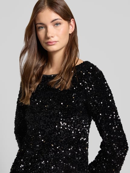 Gina Tricot Mini-jurk met pailletten, model 'Loose Seqiun' Zwart - 3